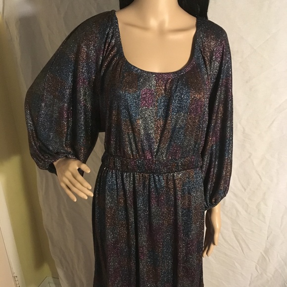 mark. Dresses & Skirts - EUC Mark sparkle multi-color scoop neck dress 2XL